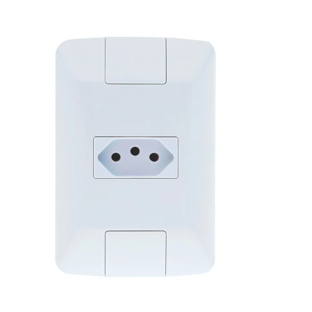 Tomada Tramontina Aria 2P+T 10A/250V Branca