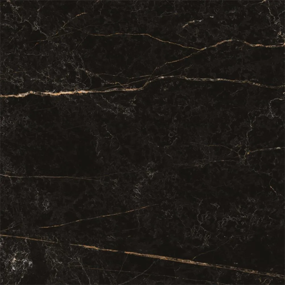 Piso Cerâmico Super Prime Marmorizado Retificado Polido Eclipse Preto Tipo A